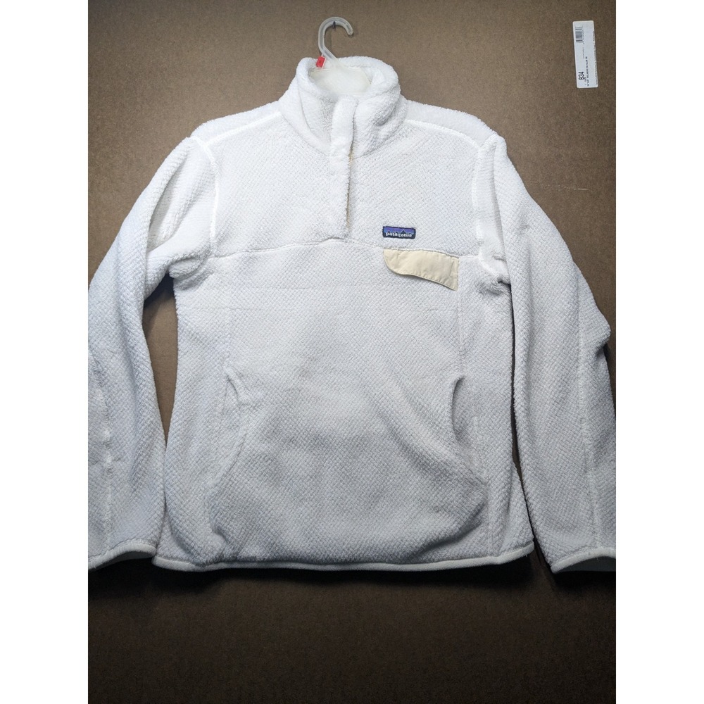 Patagonia Re-Tool Snap-T Pullover Fleece White Polartec Womens M 25442